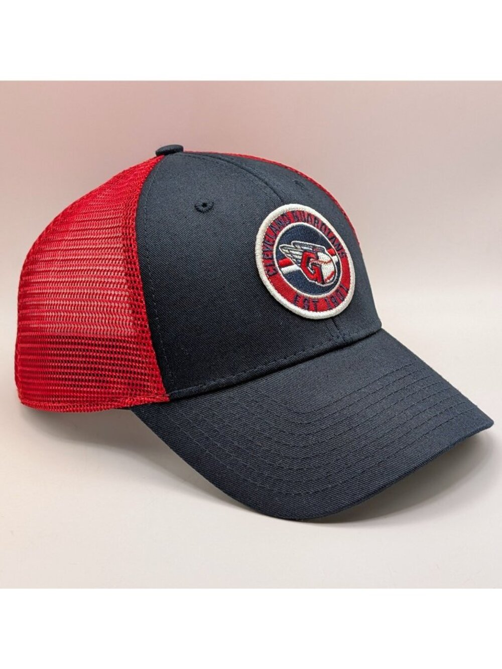 Cleveland Guardians Trucker Hat OSFM Navy Blue Red Mesh Snapback MLB Baseball